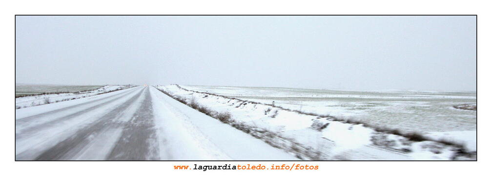 Ola de frío. 9 de Enero del 2010. Parece una carretera de Alaska pero es la de Lillo.
