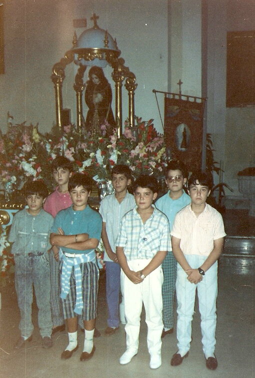 Monaguillos con el Santo niño , Fiestas  1988