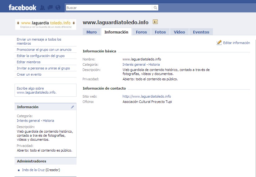www.laguardiatoledo.info, ya en facebook.