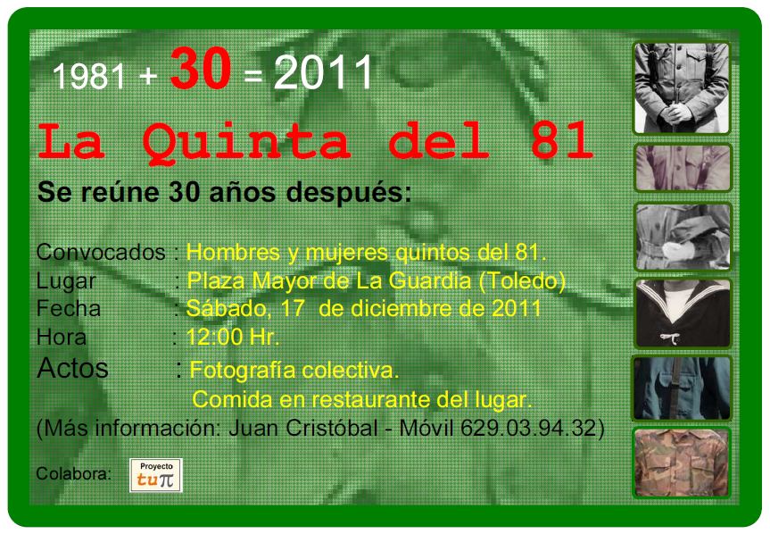 Reunión de la quinta del 81 treinta años después.